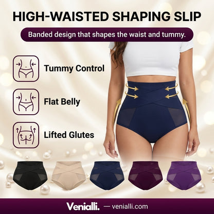 CrossBand™ Shaping Slip — High-Waisted Seamless Tummy Control