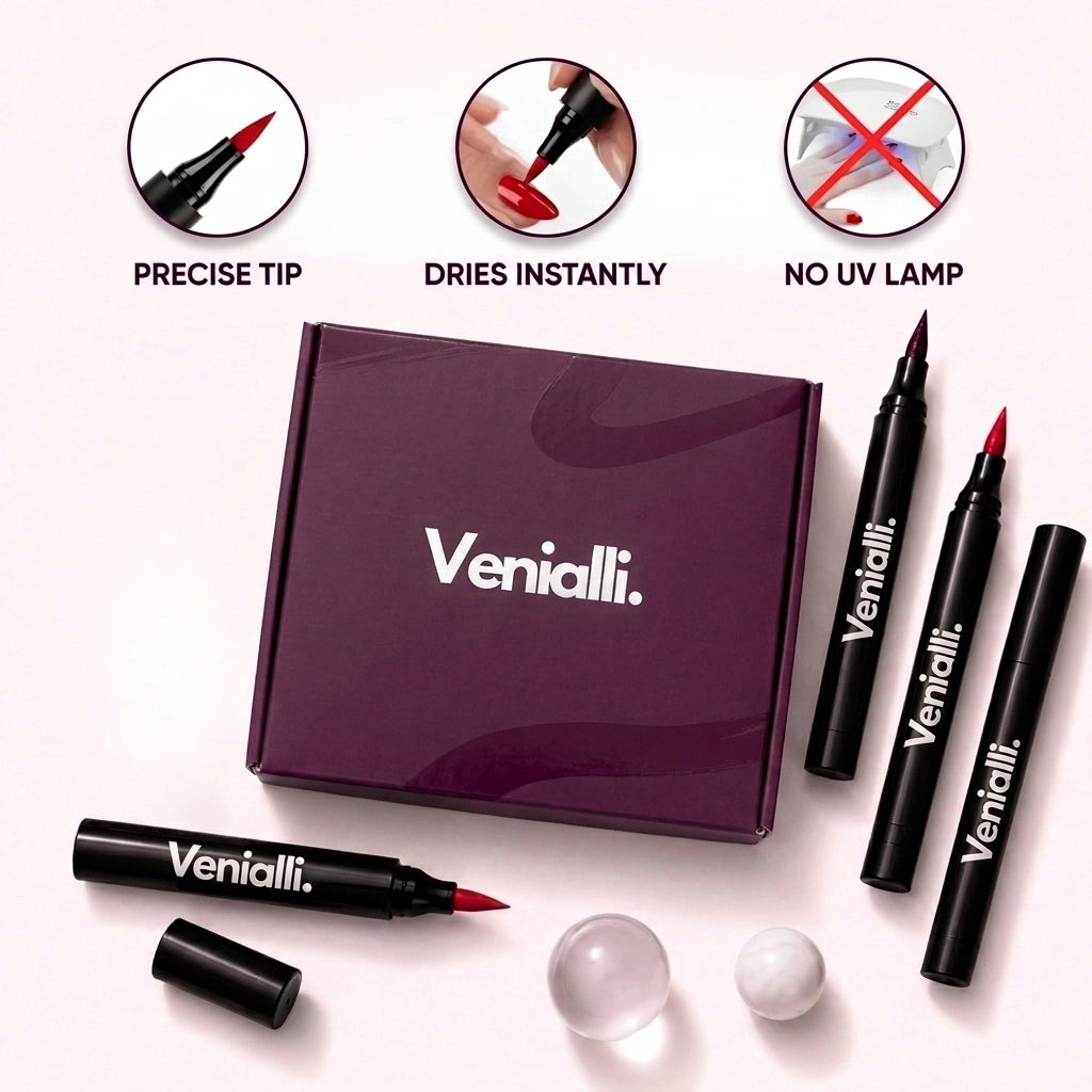 5 Nail Varnish Pens — No UV Lamp | Venialli™
